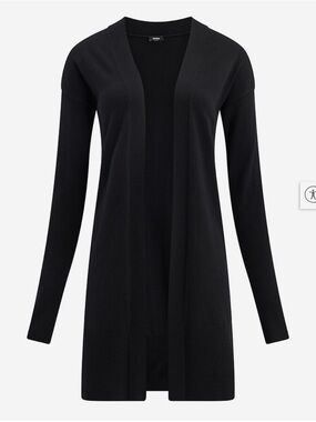 Express Open Front Duster Cardigan Black Longline Women's Cardigan. Size S